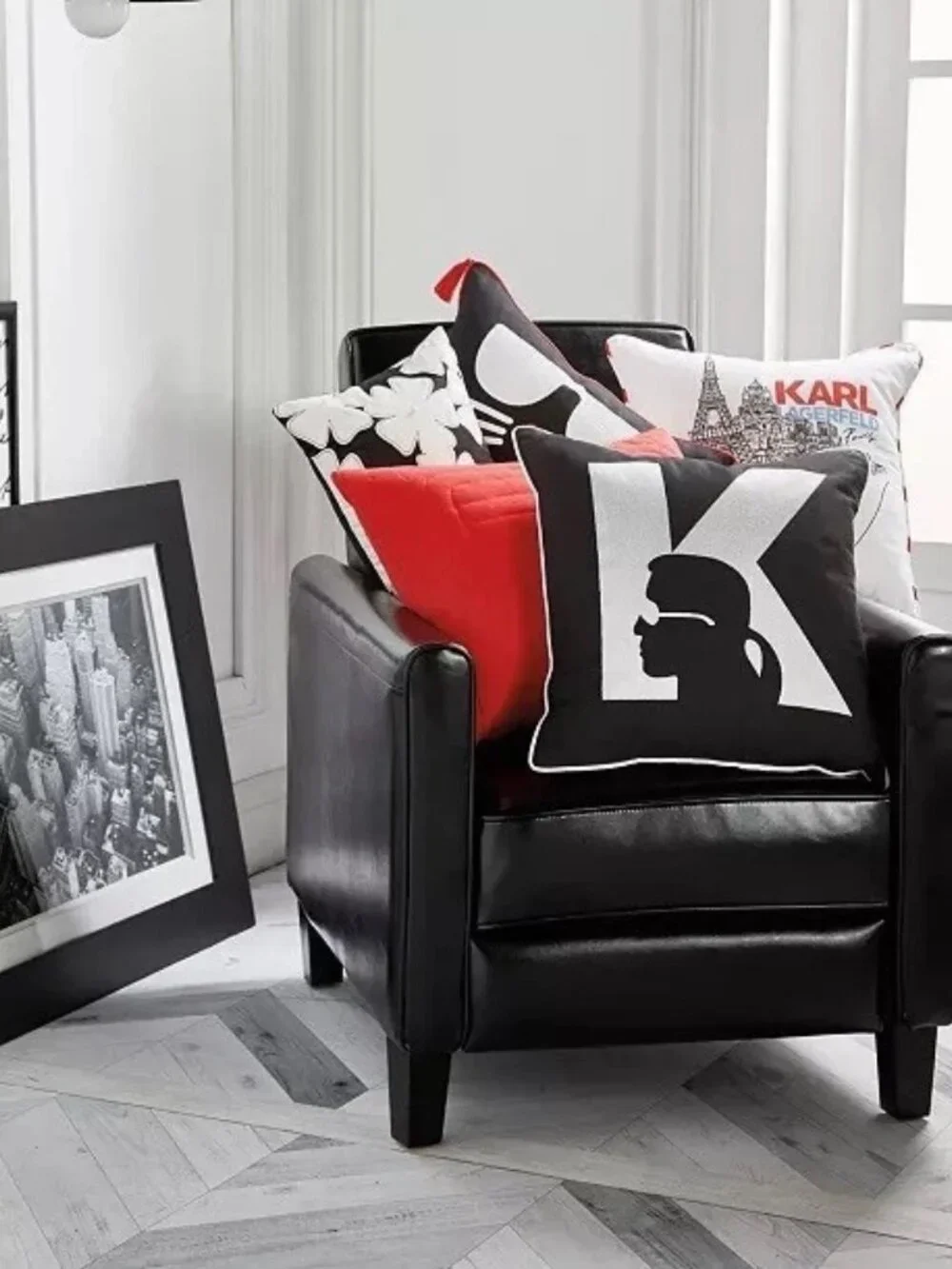 Karl Lagerfeld Paris Silhouette Decorative Pillow, NWT 18